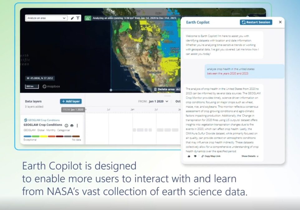 NASA’s repository of geospatial data contains key insights on everything from climate and air quality to urban planning and disaster response—but its scale and complexity make it difficult to parse. With Earth Copilot, they’re making it easier than ever for anyone to access and navigate that data using natural language.