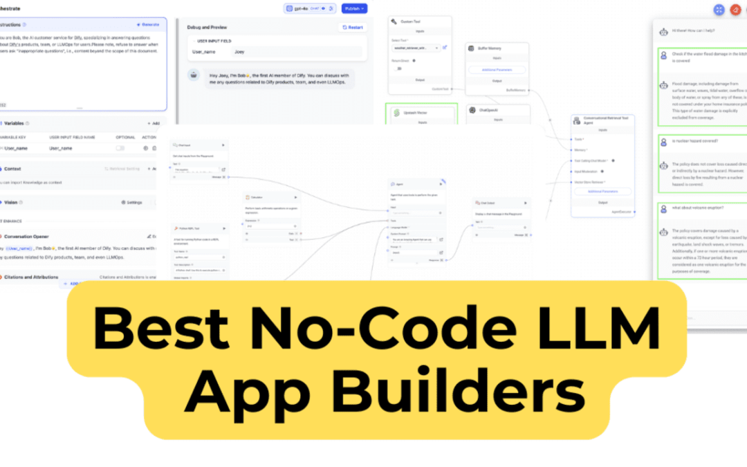 Best No-Code LLM App Builders