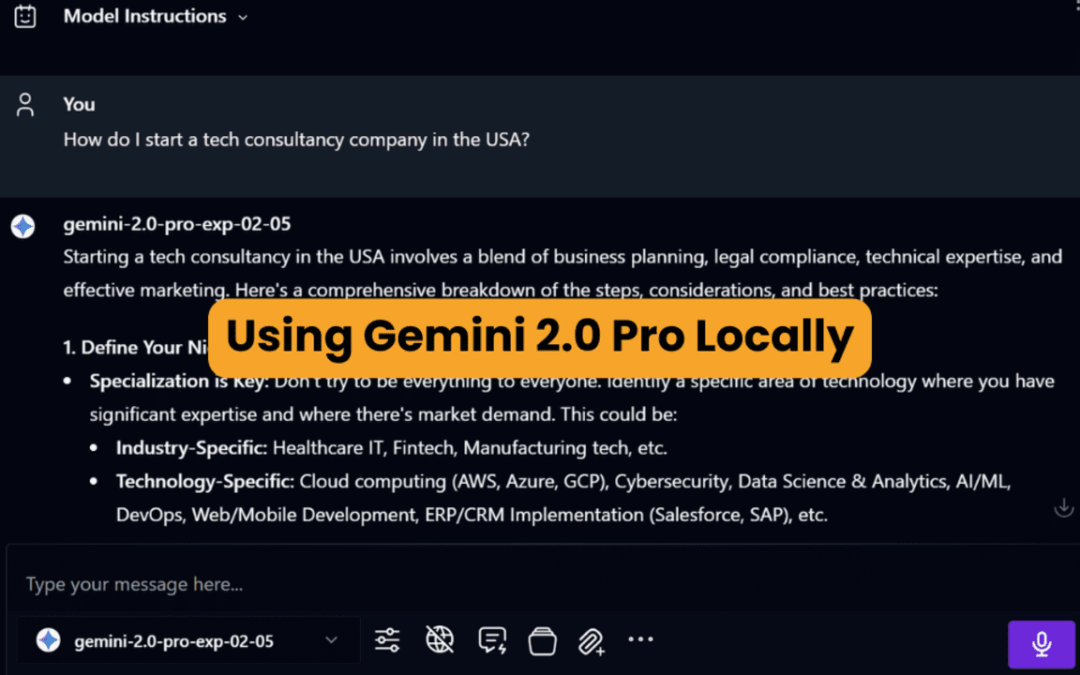 Using Gemini 2.0 Pro Locally