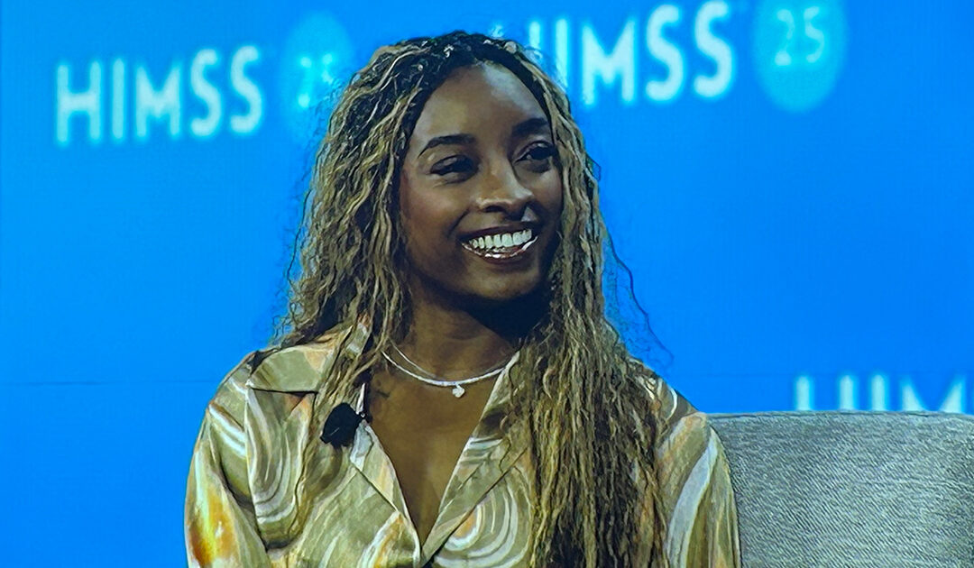 Simone Biles at HIMSS25 offers encouragement for mental health and self care