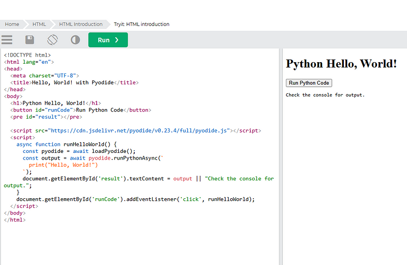 Running Python Programs in Your Browser